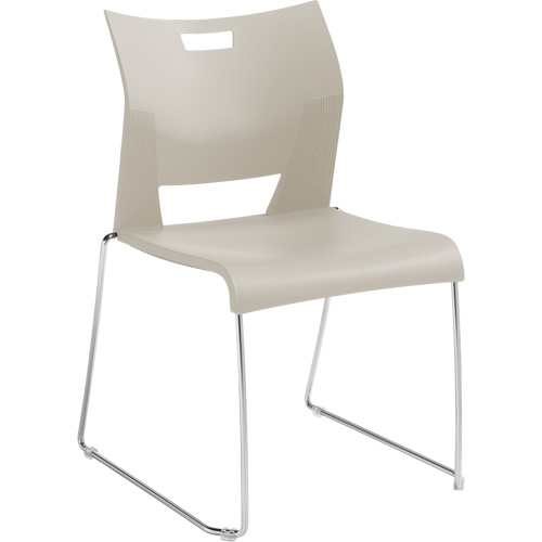 Duet Armless Training Chair, Plastic, 33-1/4" High, 350 lbs. Capacity, White Equipex