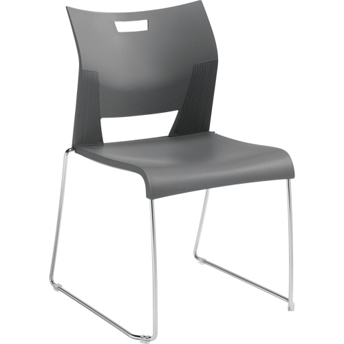 Duet Armless Training Chair, Plastic, 33-1/4" High, 350 lbs. Capacity, Grey Equipex