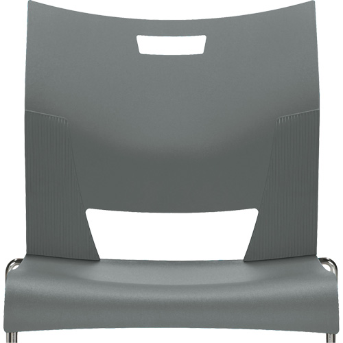 Duet Armless Training Chair, Plastic, 33-1/4" High, 350 lbs. Capacity, Grey Equipex