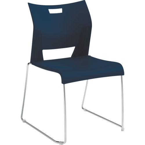 Duet Armless Training Chair, Plastic, 33-1/4" High, 350 lbs. Capacity, Blue Equipex