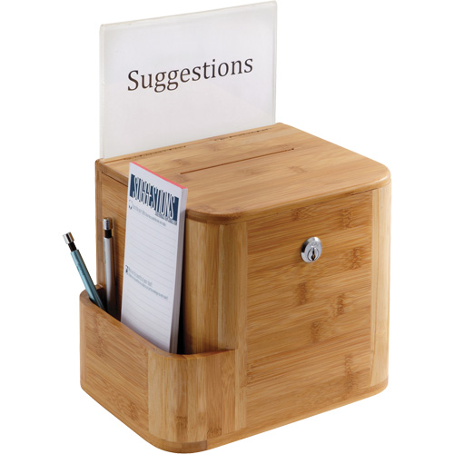 Boîte &agrave; suggestions en bambou Equipex