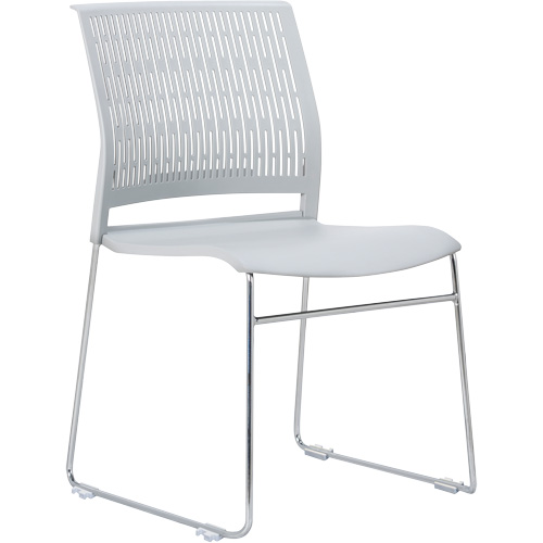 Activ Series Stacking Chairs, Polypropylene, 32-3/8" High, 275 lbs. Capacity, Grey Equipex