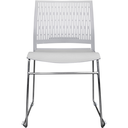Activ Series Stacking Chairs, Polypropylene, 32-3/8" High, 275 lbs. Capacity, Grey Equipex