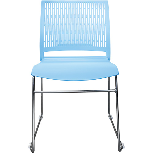 Activ Series Stacking Chairs, Polypropylene, 32-3/8" High, 275 lbs. Capacity, Blue Equipex