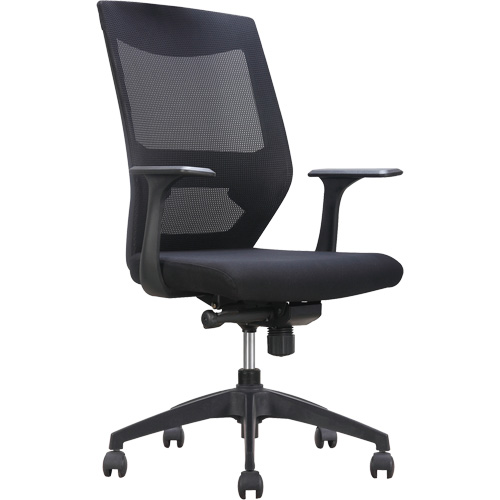 Chaise de bureau ajustable &agrave; basculement synchronis&eacute; s&eacute;rie Activ, Tissu/Mailles, Noir, Capacit&eacute; 275 lb Equipex