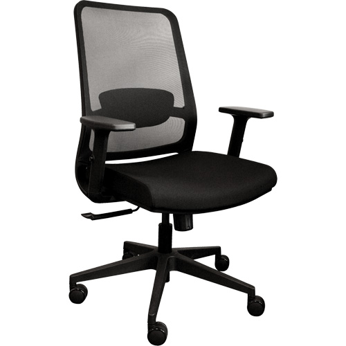 Activ Series Synchro-Tilt Office Chair, Fabric/Mesh, Black, 275 lbs. Capacity Equipex