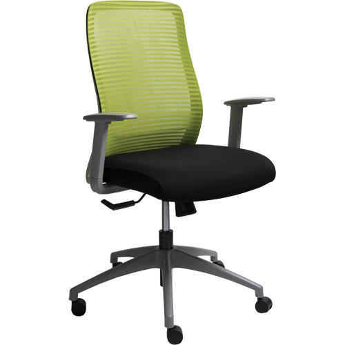 Era Series Adjustable Office Chair, Fabric/Mesh, Green, 275 lbs. Capacity Equipex
