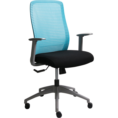 Chaise de bureau ajustable s&eacute;rie Era, Tissu/Mailles, Bleu, Capacit&eacute; 275 lb Equipex