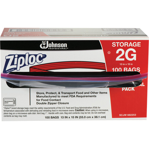 Ziploc&reg; Double Zip Food Storage Bags Equipex