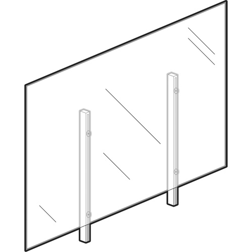 Vitre hygi&eacute;nique, 36" la x 36" h Equipex
