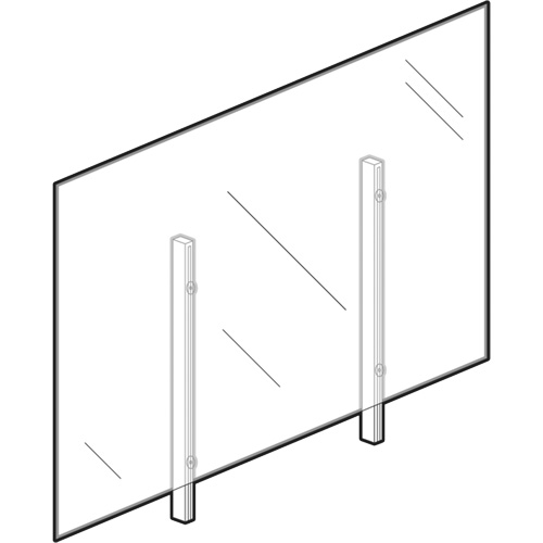 Vitre hygi&eacute;nique, 48" la x 36" h Equipex