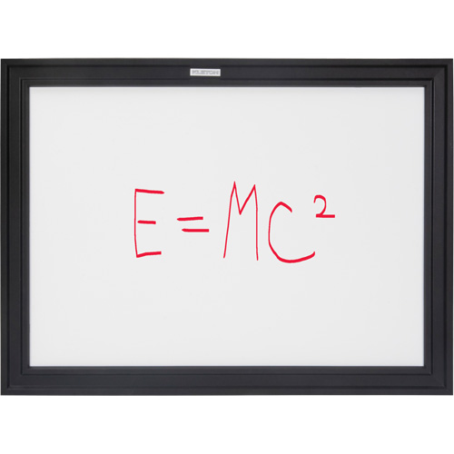 Black MDF Frame Whiteboard, Dry-Erase/Magnetic, 24" W x 18" H Equipex