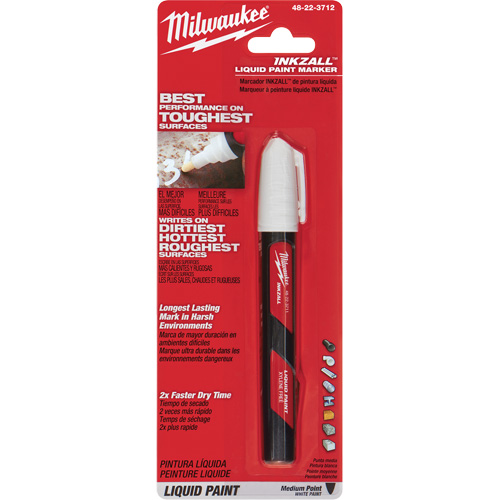Inkzall Paint Marker, Liquid, White Equipex