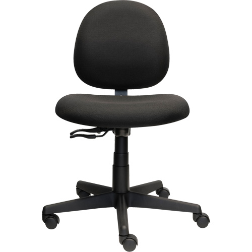 Chaise de travail &agrave; dossier bas Aspen, Tissu, Noir, Capacit&eacute; 275 lb Equipex