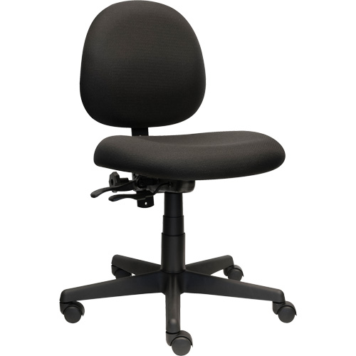 Chaise de travail &agrave; dossier bas Aspen, Tissu, Noir, Capacit&eacute; 275 lb Equipex