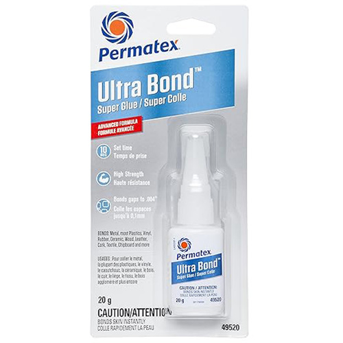 Ultra Bond Fast Drying Super Glue Adhesive, 20 g, Bottle, Clear Equipex