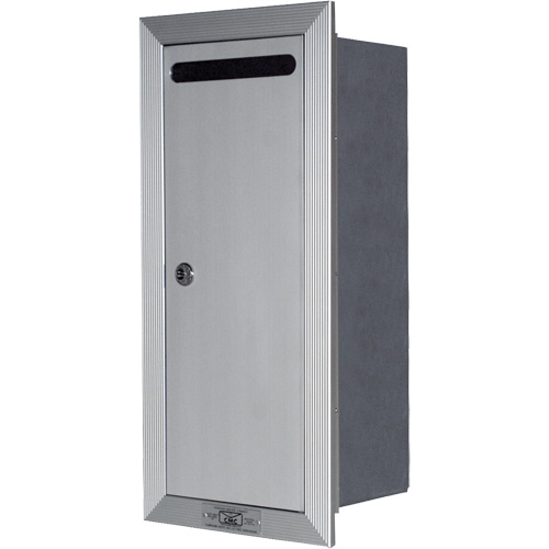 Recessed Collection Box, Wall -Mounted, 16-3/16" x 6-3/8", Aluminum Equipex