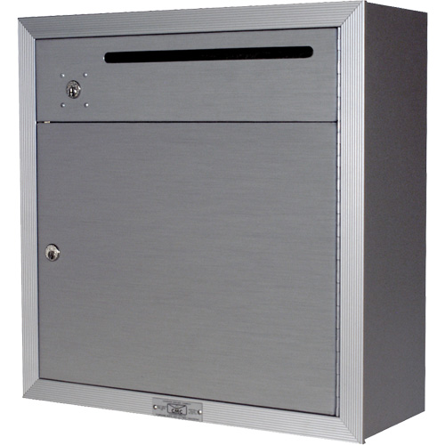 Collection Box, Surface -Mounted, 12-3/4" x 16-3/8", 2 Doors, Aluminum Equipex