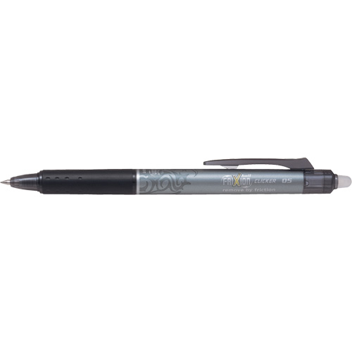 Stylo &agrave; cliquet Frixion Point, Noir, 0,5 mm, R&eacute;tractable Equipex