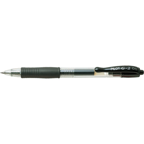 Stylo &agrave; encre gel G2, Noir, 0,5 mm, R&eacute;tractable Equipex