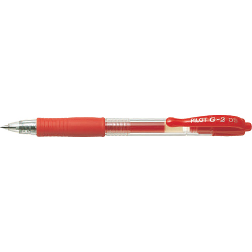 Stylo &agrave; encre gel G2, Rouge, 0,7 mm, R&eacute;tractable Equipex