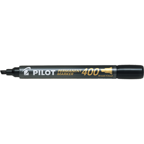 400 Permanent Marker, Chisel, Black Equipex