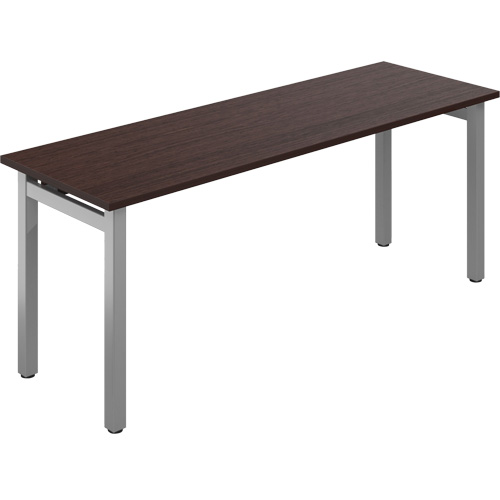 Newland Table Desk, 29-7/10" L x 72" W x 29-3/5" H, Dark Brown Equipex