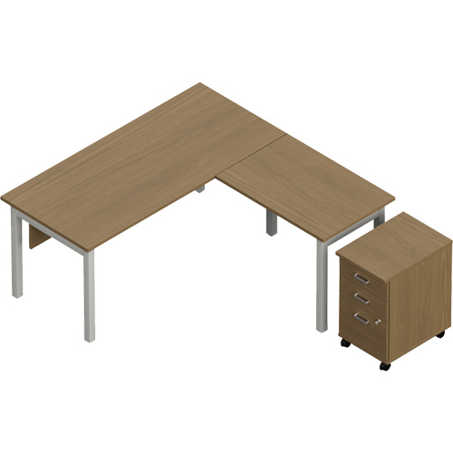 Bureau en "L" avec caisson Newland Equipex