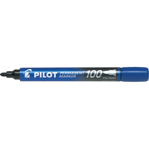 Marqueur permanent s&eacute;rie 100, Bleu, Pointe Ronde Equipex