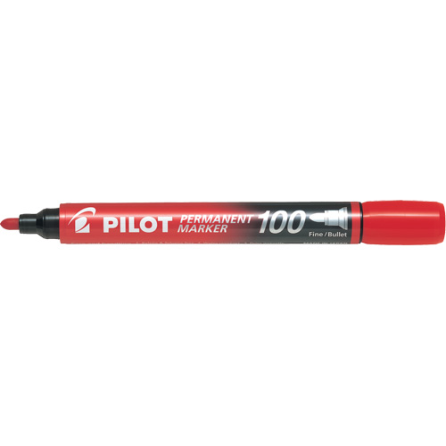 Marqueur permanent s&eacute;rie 100, Ronde, Rouge Equipex