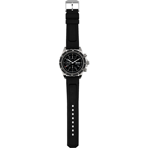 Tr&egrave;s grande montre chronographe automatique pour plongeur/pilote d'avion, Num&eacute;rique, &agrave; piles, 46 mm, Noir Equipex