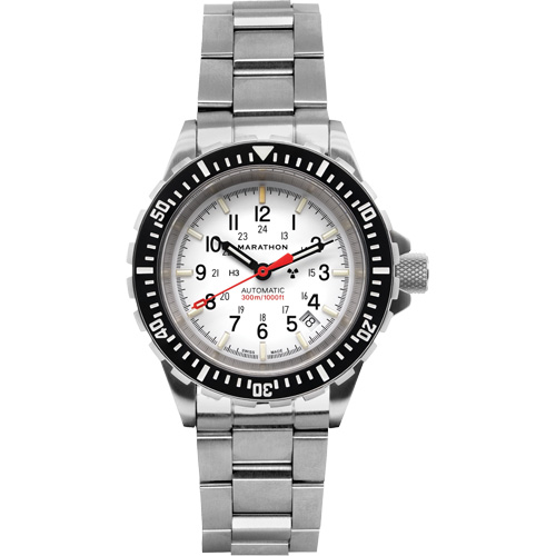 Grande montre automatique de plong&eacute;e &eacute;dition arctique GSAR avec bracelet en acier inoxydable, Num&eacute;rique, &agrave; piles, 41 mm, Argent Equipex