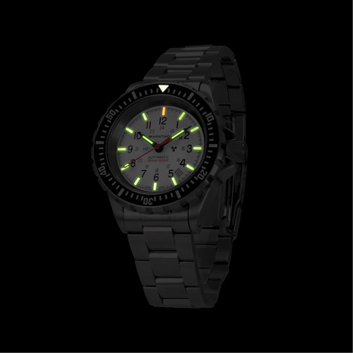 Grande montre automatique de plong&eacute;e &eacute;dition arctique GSAR avec bracelet en acier inoxydable, Num&eacute;rique, &agrave; piles, 41 mm, Argent Equipex