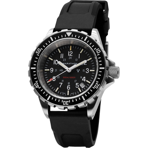 Large Diver's Quartz Watch, Digital, Battery Operated, 41 mm, Black Equipex