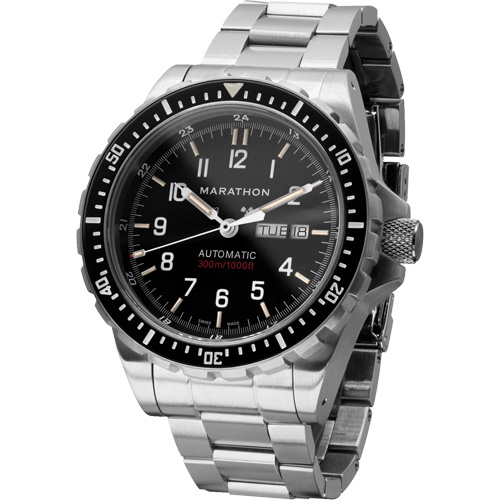 Jumbo Day/Date Automatic Watch with Stainless Steel Bracelet, Digital, Battery Operated, 46 mm, Silver Equipex