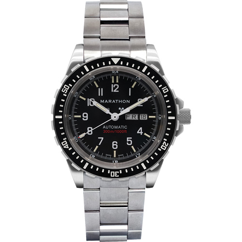 Jumbo Day/Date Automatic Watch with Stainless Steel Bracelet, Digital, Battery Operated, 46 mm, Silver Equipex