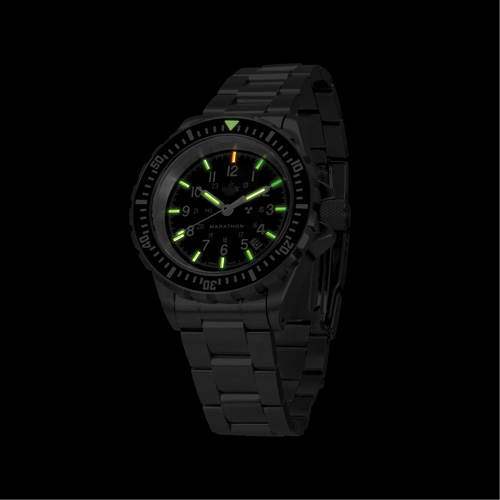 Grande montre automatique de plong&eacute;e avec feuille d'&eacute;rable gris et bracelet en acier inoxydable, Num&eacute;rique, &agrave; piles, 41 mm, Argent Equipex