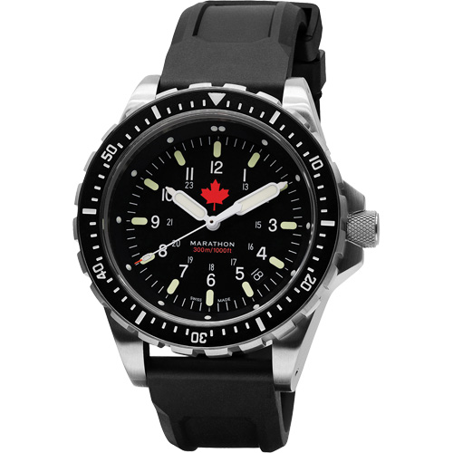 Red Maple Jumbo Diver's Quartz Watch, Digital, Battery Operated, 46 mm, Black Equipex