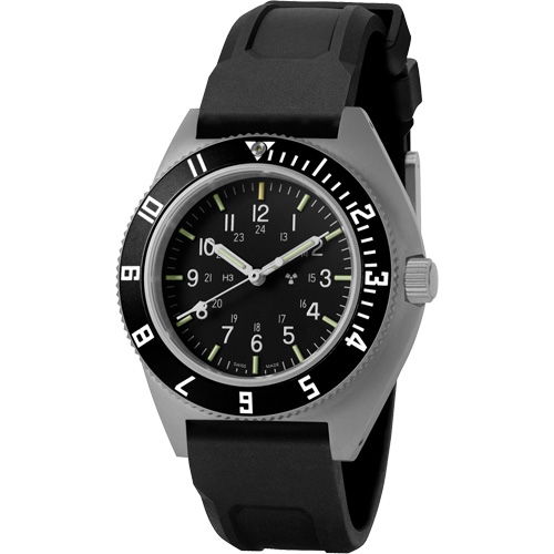Montre Steel Navigator sur ensemble bracelet en caoutchouc noir de trois morceaux, Num&eacute;rique, &agrave; piles, 41 mm, Noir Equipex
