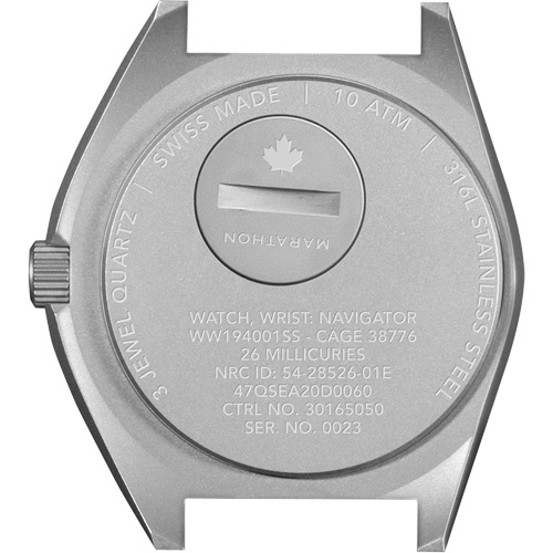 Montre Steel Navigator sur ensemble bracelet en caoutchouc noir de trois morceaux, Num&eacute;rique, &agrave; piles, 41 mm, Noir Equipex