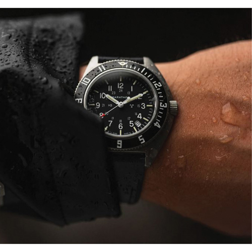 Steel Navigator with Date on Black 3-Piece Rubber Strap Kit, Digital, Battery Operated, 41 mm, Black Equipex