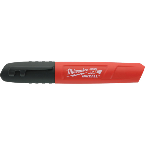 Inkzall Permanent Marker, Chisel, Black Equipex