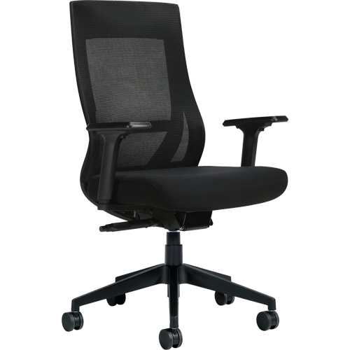 High-Back Weight-Sensing Synchro-Tilter, Mesh, Black Equipex