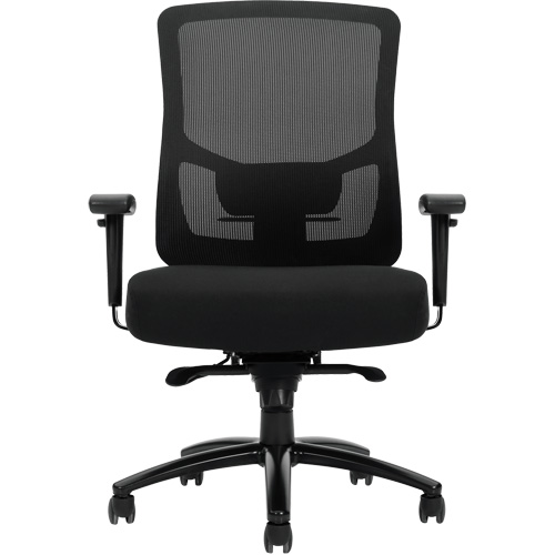 Chaise &agrave; dossier haut avec m&eacute;canisme &agrave; basculement synchronis&eacute; robuste Raven 400, Mailles, Noir, Capacit&eacute; 400 lb Equipex