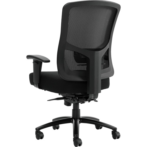 Chaise &agrave; dossier haut avec m&eacute;canisme &agrave; basculement synchronis&eacute; robuste Raven 400, Mailles, Noir, Capacit&eacute; 400 lb Equipex