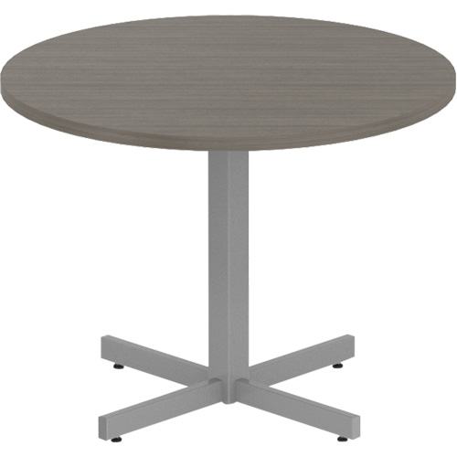Table ronde &agrave; hauteur r&eacute;glable Newland, 36" lo x 36" la x 29" h, Dessus de 1", Stratifi&eacute;, Brun Equipex