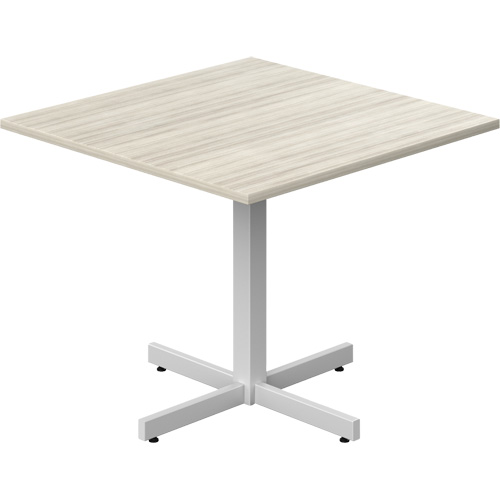 Newland Height-Adjustable Square Table, 36" L x 36" W x 29" H, 1" Top, Laminate, Tan Equipex