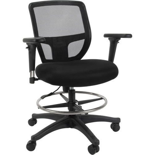 Mesh Work Stool, Mobile, Adjustable Height, 450 lbs. Capacity Equipex