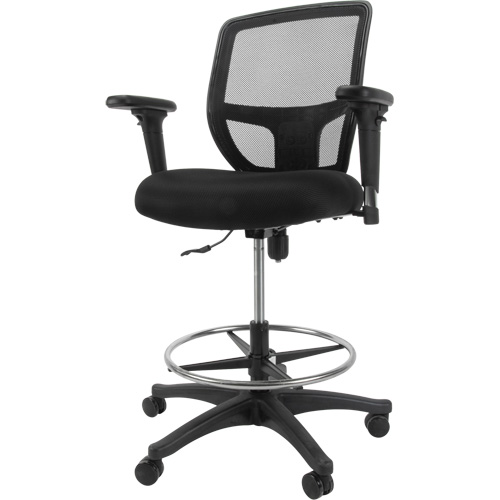 Mesh Work Stool, Mobile, Adjustable Height, 450 lbs. Capacity Equipex