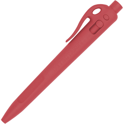 Stylo &agrave; bille d&eacute;tectable avec agrafe, Rouge, 1 mm, R&eacute;tractable Equipex